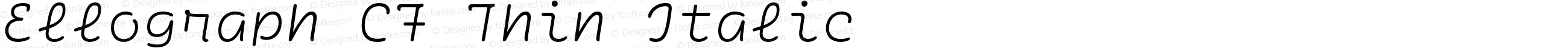 Ellograph CF Thin Italic