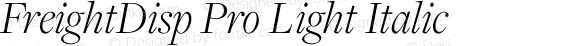 FreightDisp Pro Light Italic
