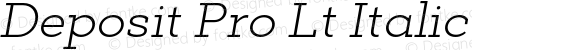 Deposit Pro Light Italic