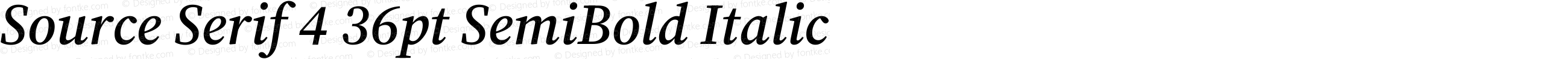 Source Serif 4 36pt SemiBold Italic