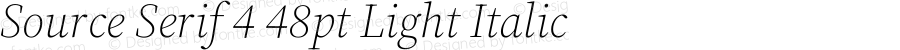 Source Serif 4 48pt Light Italic