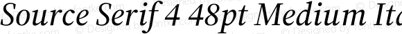 Source Serif 4 48pt Medium Italic