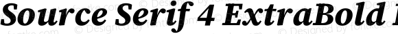 Source Serif 4 ExtraBold Italic