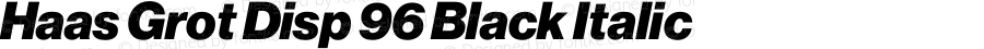 Neue Haas Grotesk Display 96 Black Italic