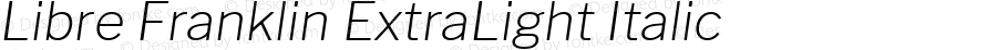 Libre Franklin ExtraLight Italic