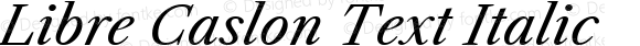 Libre Caslon Text Italic