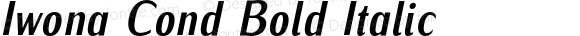 Iwona Cond Bold Italic