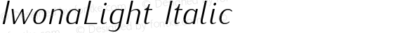 IwonaLight Italic