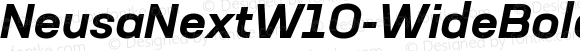 Neusa Next W10 Wide Bold Italic