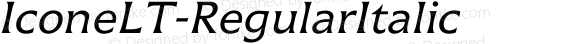 IconeLT-RegularItalic ☞ Version 1.04;com.myfonts.linotype.icone-lt.regular-italic.wfkit2.3Ht7