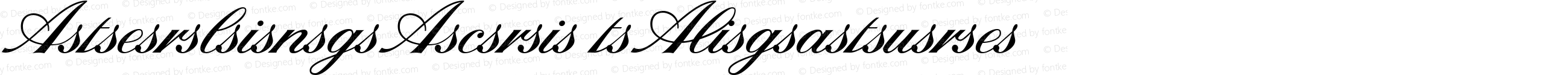 ☞Sterling Script Ligatures