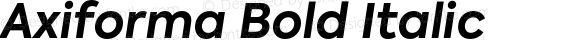 Axiforma Bold Italic