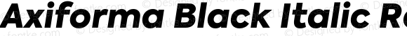 Axiforma Black Italic Regular