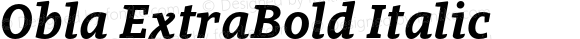 Obla ExtraBold Italic