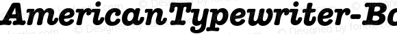 AmericanTypewriter-BoldItalic ☞ Version 1.00;com.myfonts.easy.itc.american-typewriter.am-typewriter-bold-italic.wfkit2.version.3LvR