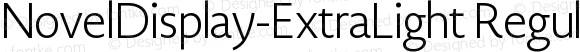 NovelDisplay-ExtraLight Regular