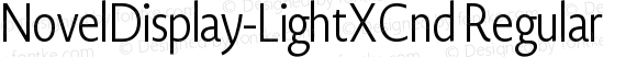 NovelDisplay-LightXCnd Regular Version 1.20