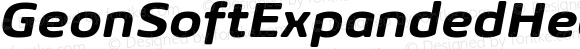 GeonSoftExpandedHeavy-Italic ☞