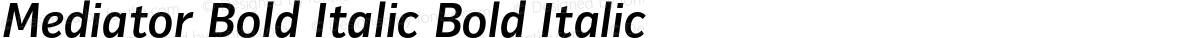 Mediator Bold Italic Bold Italic