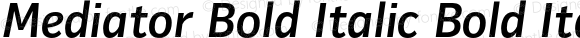 Mediator Bold Italic Bold Italic