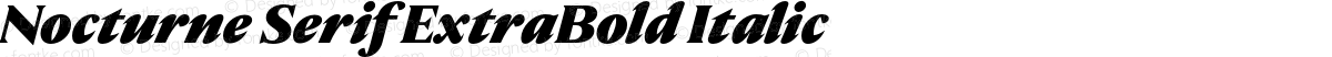 Nocturne Serif ExtraBold Italic