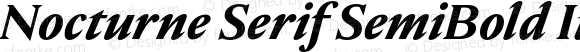 Nocturne Serif SemiBold Italic