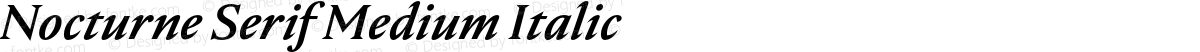 Nocturne Serif Medium Italic