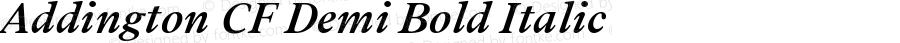 Addington CF Demi Bold Italic