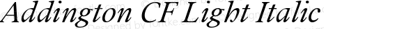 Addington CF Light Italic
