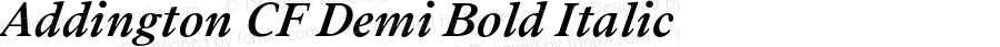 Addington CF Demi Bold Italic