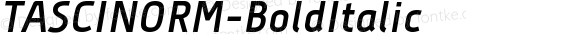 TASCINORM-BoldItalic ☞ Version 1.000;PS 001.001;hotconv 1.0.56; ttfautohint (v1.5);com.myfonts.easy.abdullah-tasci.tascinorm.bold-italic.wfkit2.version.4kAN