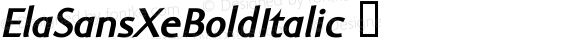 ElaSansXeBoldItalic ☞ Macromedia Fontographer 4.1.5 17.04.2005;com.myfonts.wiescherdesign.ela-sans.extra-bold-italic.wfkit2.2nS5