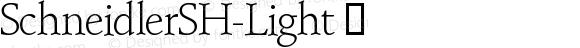 SchneidlerSH-Light ☞ Version 3.010 2014; ttfautohint (v1.5);com.myfonts.easy.efscangraphic.schneidler-sh.light.wfkit2.version.4rFq