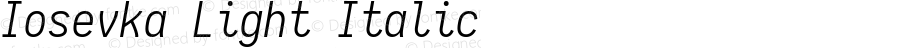 Iosevka Light Italic