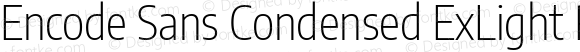 Encode Sans Condensed ExLight Regular