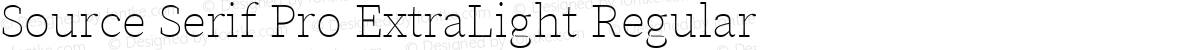 Source Serif Pro ExtraLight Regular