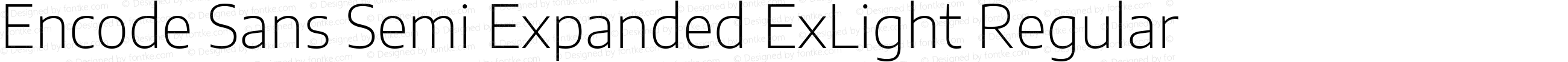 Encode Sans Semi Expanded ExLight Regular