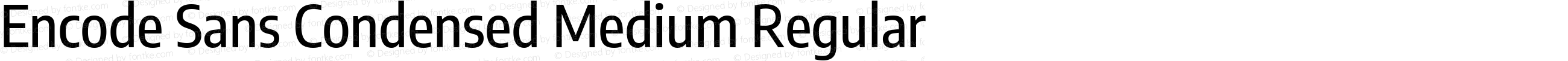 Encode Sans Condensed Medium Regular
