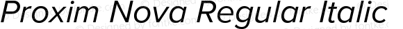 Proxim Nova Regular Italic