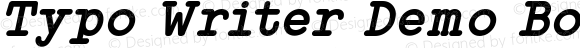 Typo Writer Demo Bold Italic