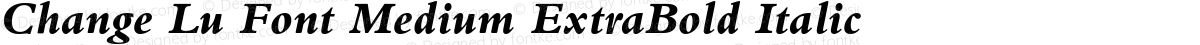Change Lu Font Medium ExtraBold Italic