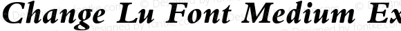 Change Lu Font Medium ExtraBold Italic