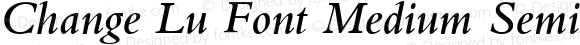 Change Lu Font Medium SemiBold Italic
