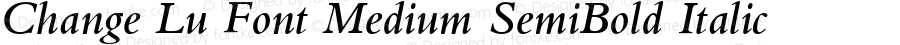 Change Lu Font SemiBold Italic