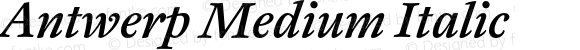 Antwerp Medium Italic