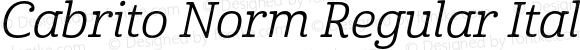 Cabrito Norm Regular Italic Norm Regular Italic