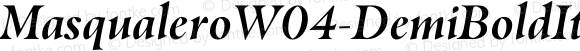 Masqualero W04 DemiBold Italic