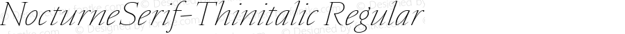 Nocturne Serif W00 Thin italic