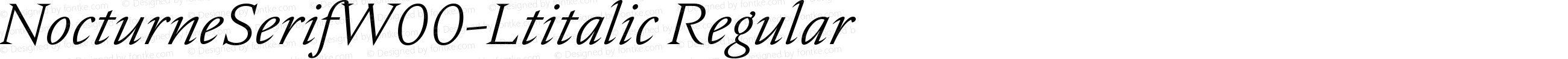 Nocturne Serif W00 Light italic