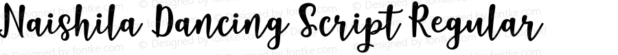Naishila Dancing Script Regular Version 1.000